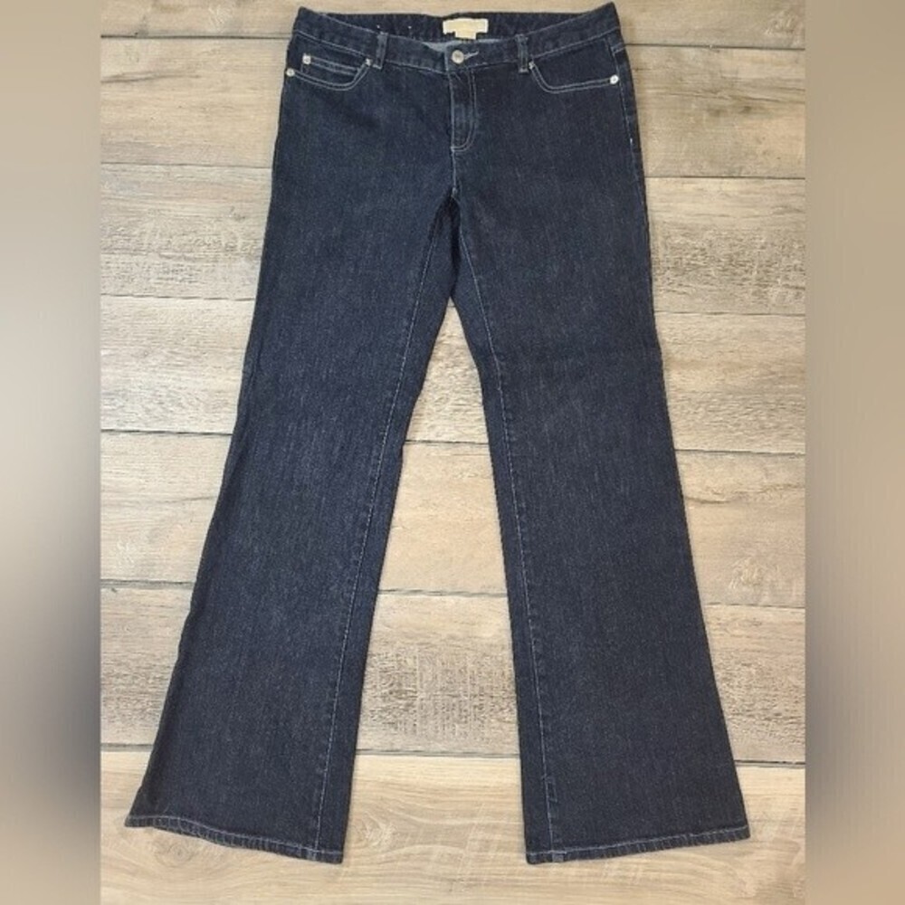Michael Kors Dark Wash Bootcut Jeans Size 8 Stretch Denim Pants - Picture 4 of 13